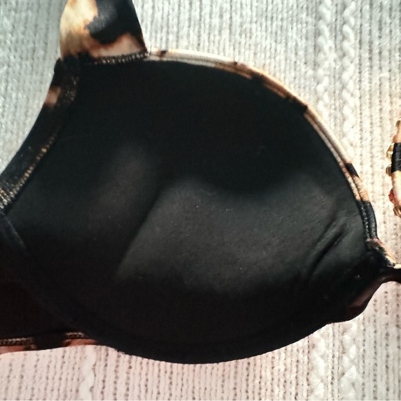 Victoria's Secret Bombshell Jewel Cristal Animal Print swimsuit Top 34C / Small - Picture 10 of 17